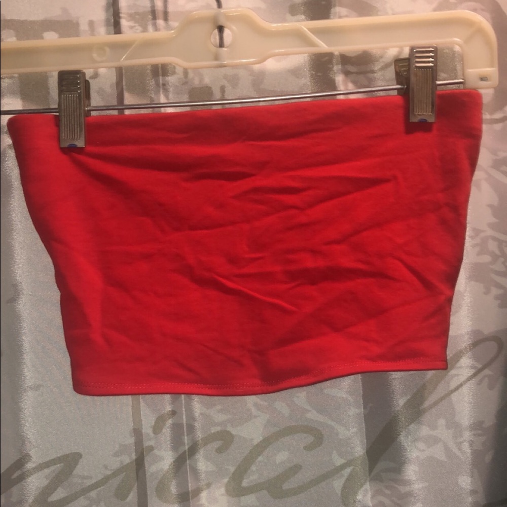 Red tube top
